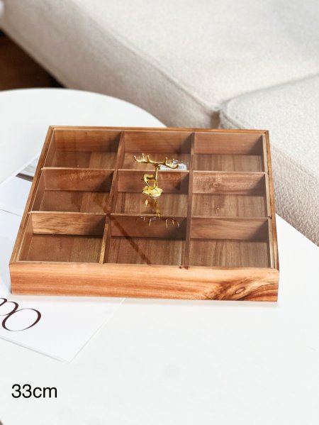 مضيفه مربع /9 خشبي محروق